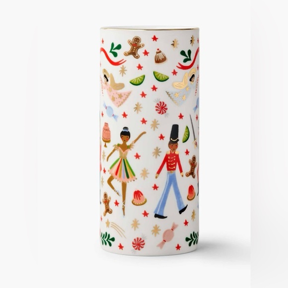 NWT Rifle paper Co. Festive Nutcracker Themed Porcelain Vase - Picture 2 of 5